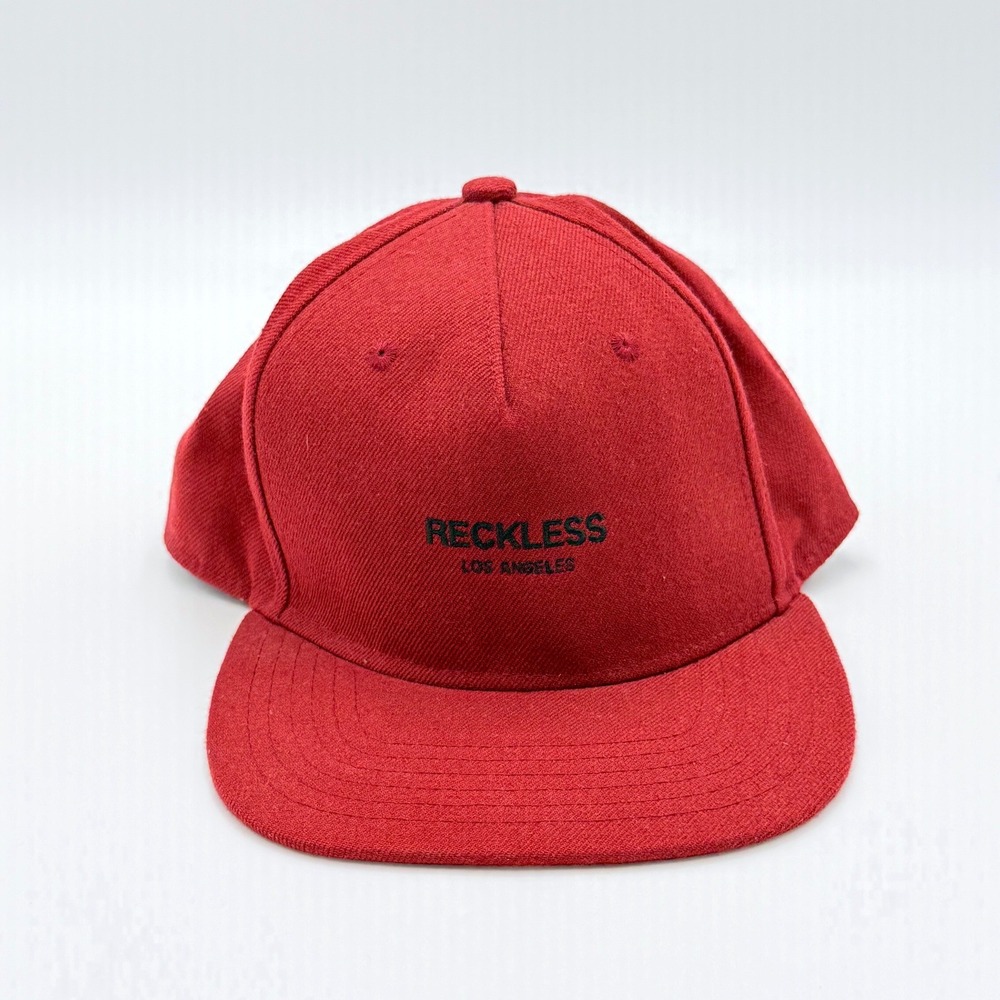 Young & Reckless Red Snapback Hat Reckless Los Angeles Embroidered Cap Mens OSFM